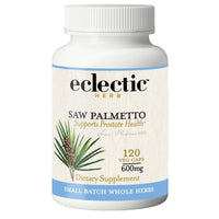 Eclectic Herb, Saw Palmetto, 600 mg, 120 Veg Caps UPC 023363301508 | HiLife Vitamins
