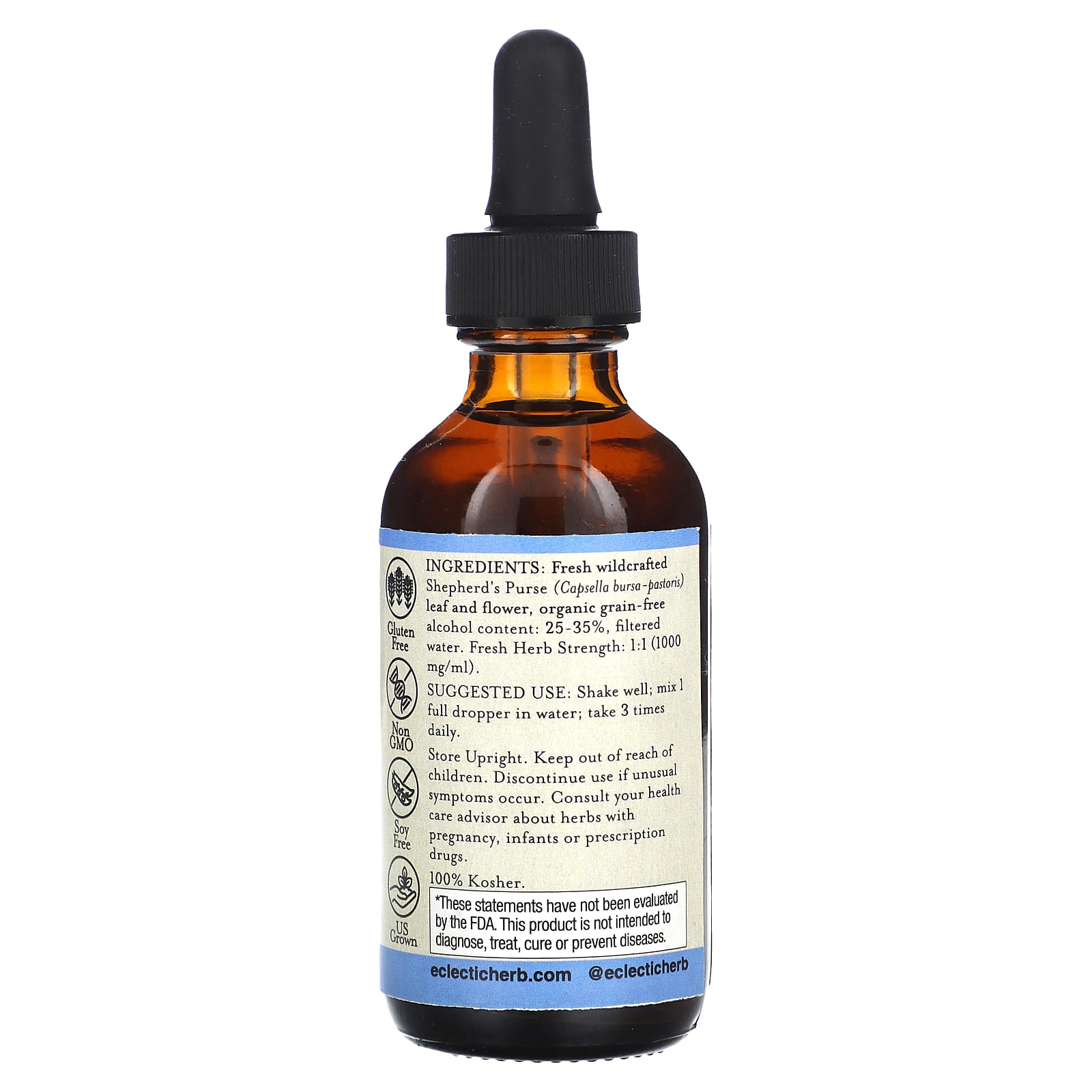 Eclectic Herb, Shepherd's Purse O 2oz, 2 OZ UPC 023363102273 | HiLife Vitamins