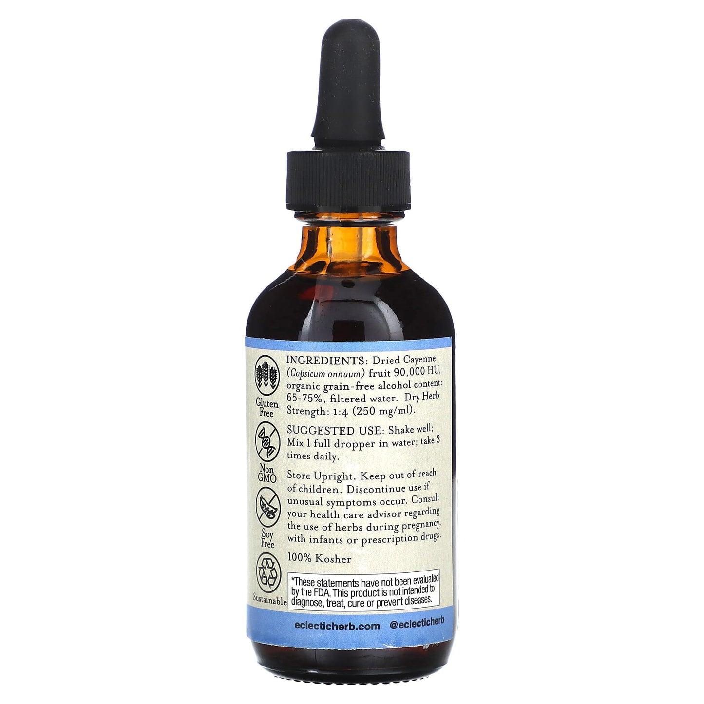 Eclectic Herb, Cayenne O 2oz, 2 OZ UPC 023363102280 | HiLife Vitamins