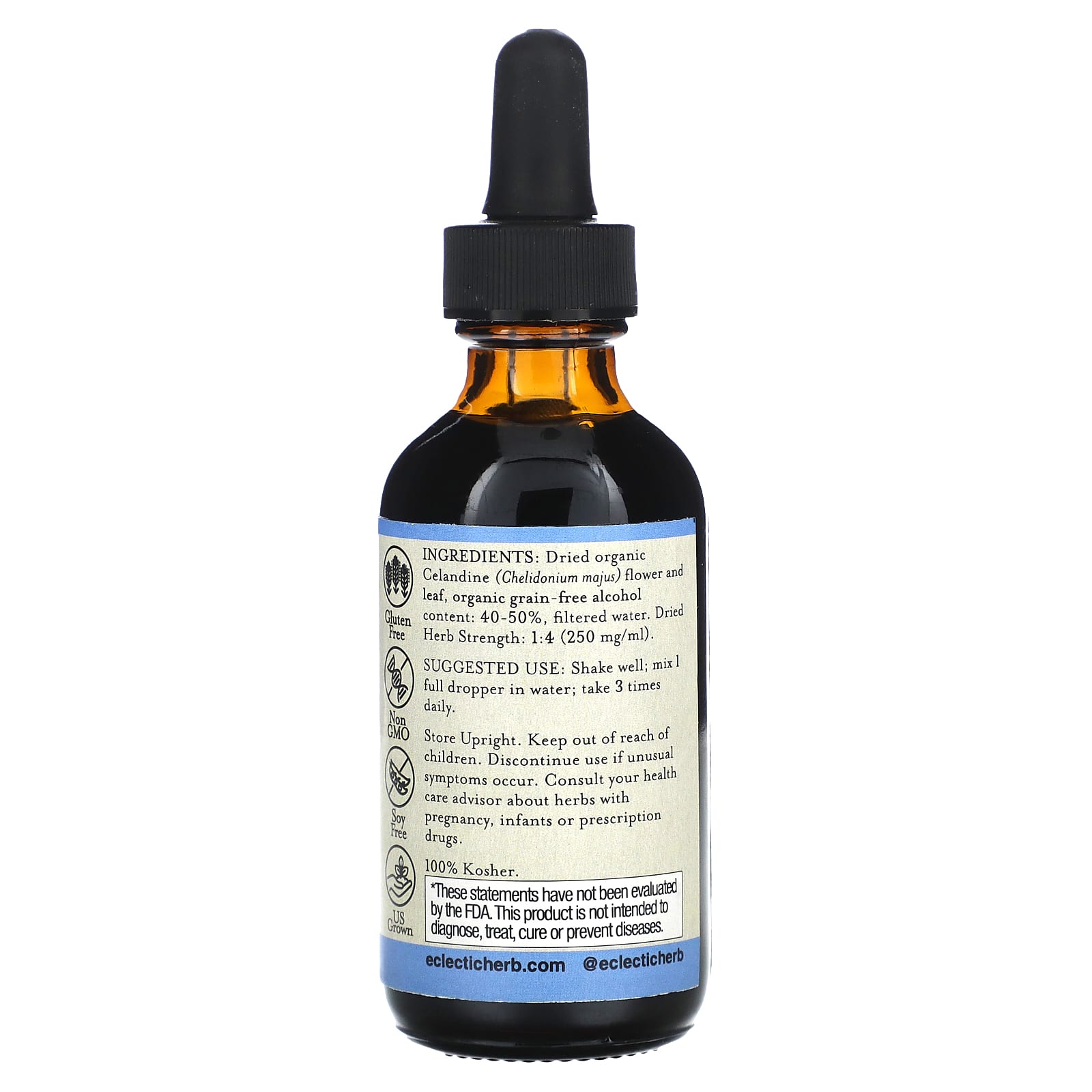 Eclectic Herb, Celandine O 2oz, 2 OZ UPC 023363102341 | HiLife Vitamins