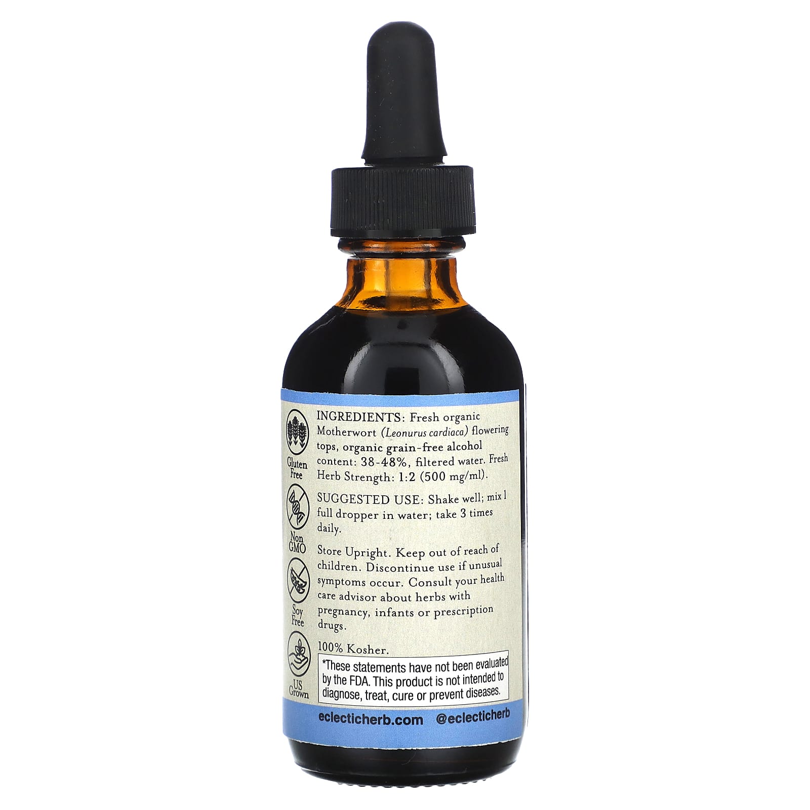 Eclectic Herb, Motherwort Extract, 2 fl oz (60 ml) UPC 023363102747 | HiLife Vitamins