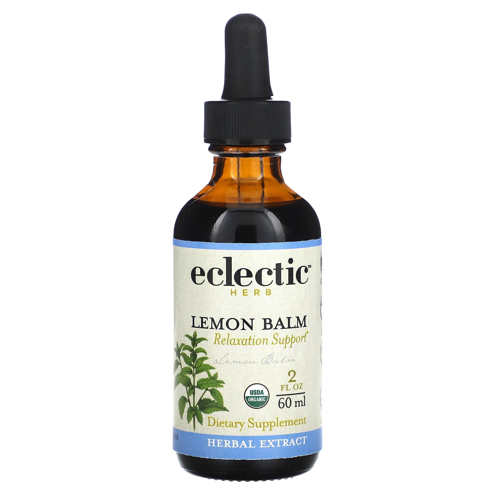 Eclectic Herb, Lemon Balm O 2oz, 2 OZ UPC 023363102808 | HiLife Vitamins