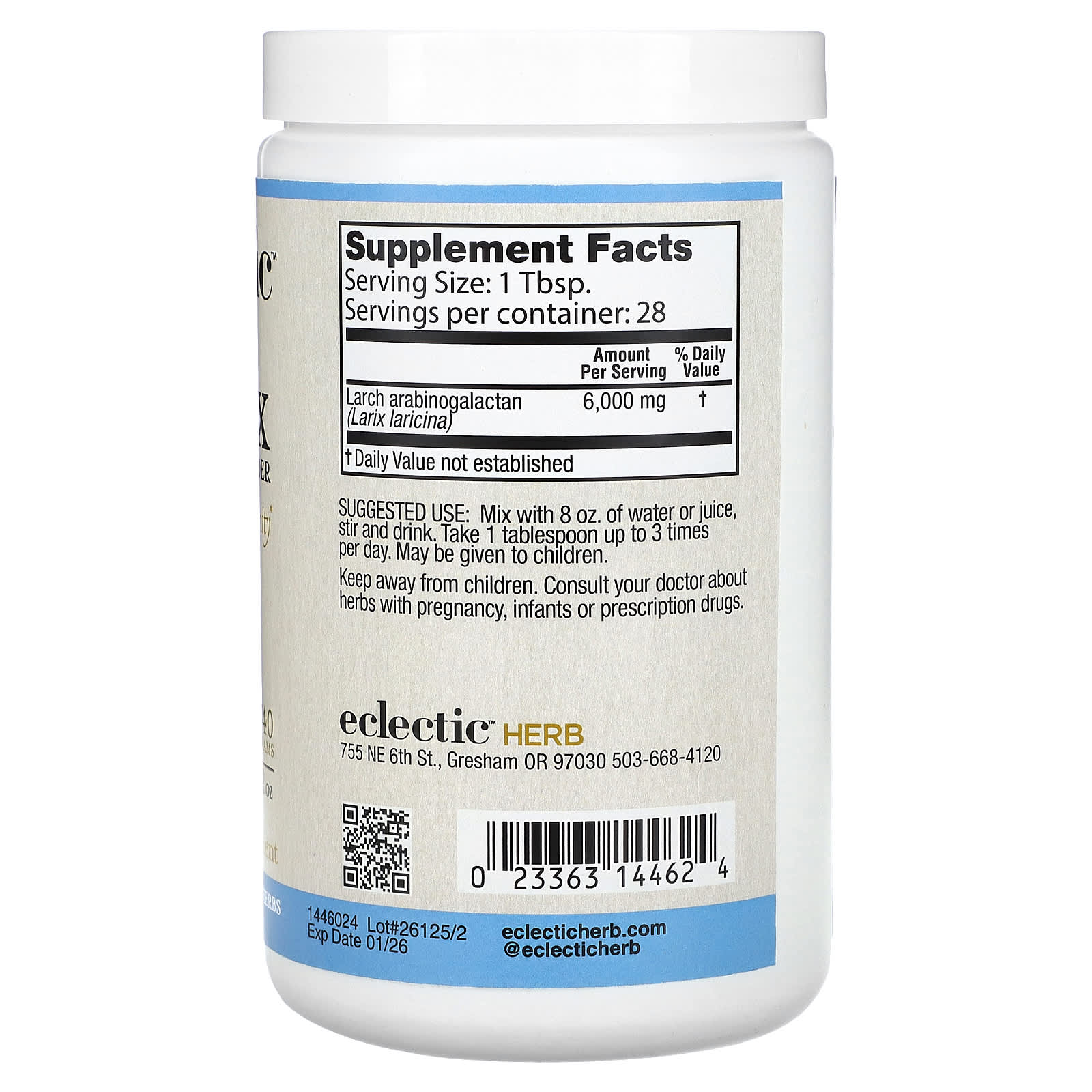 Eclectic Herb, LARIX 12oz, 340.19 GRAM UPC 023363144624 | HiLife Vitamins