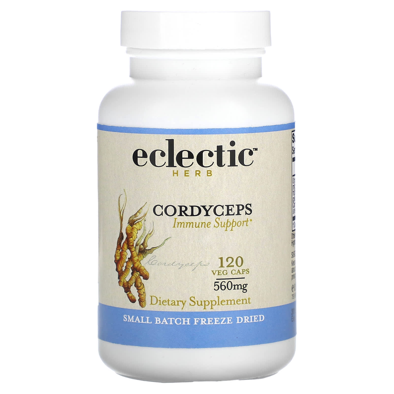 Eclectic Herb, Freeze Dried, Cordyceps, 560 mg, 120 Veg Caps UPC 023363301003 | HiLife Vitamins