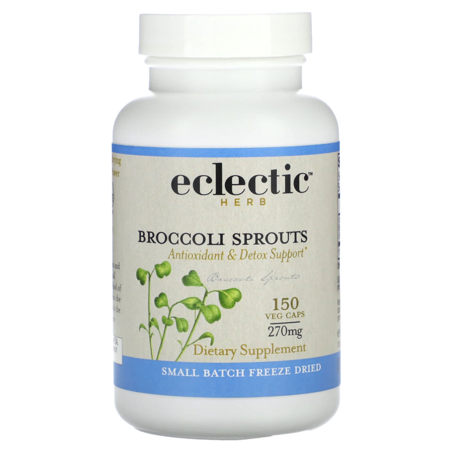 Eclectic Herb, Freeze Dried, Broccoli Sprouts, 270 mg, 150 Veg Caps UPC 023363301676 | HiLife Vitamins