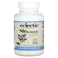 Eclectic Herb, Bilberry, 450 mg, 120 Veg Caps UPC 023363301683 | HiLife Vitamins