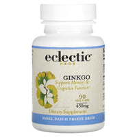 Eclectic Herb, Ginkgo, 450 mg, 90 Veg Caps UPC 023363309160 | HiLife Vitamins