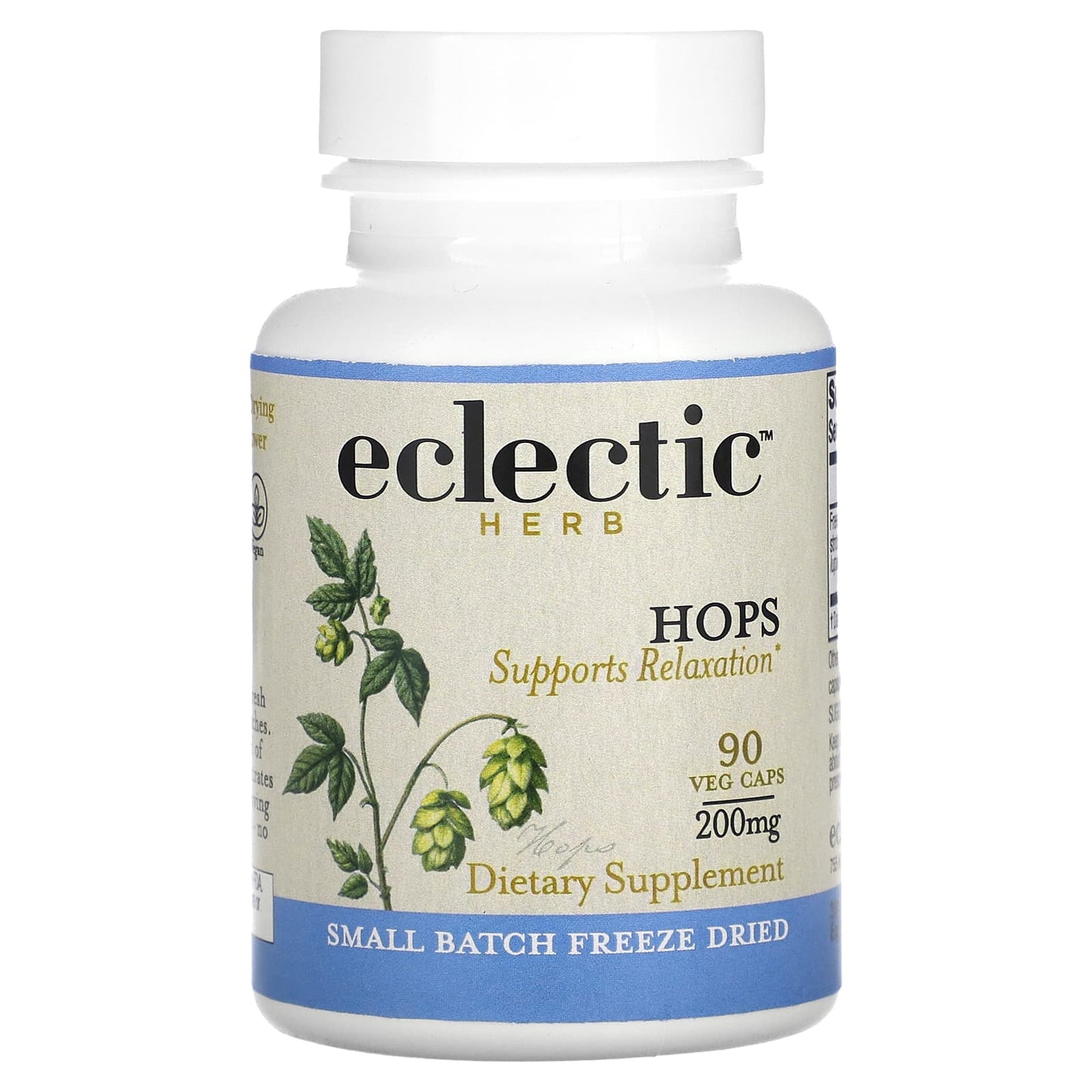 Eclectic Herb, Hops FD V-90, 90 CAPS UPC 023363309177 | HiLife Vitamins
