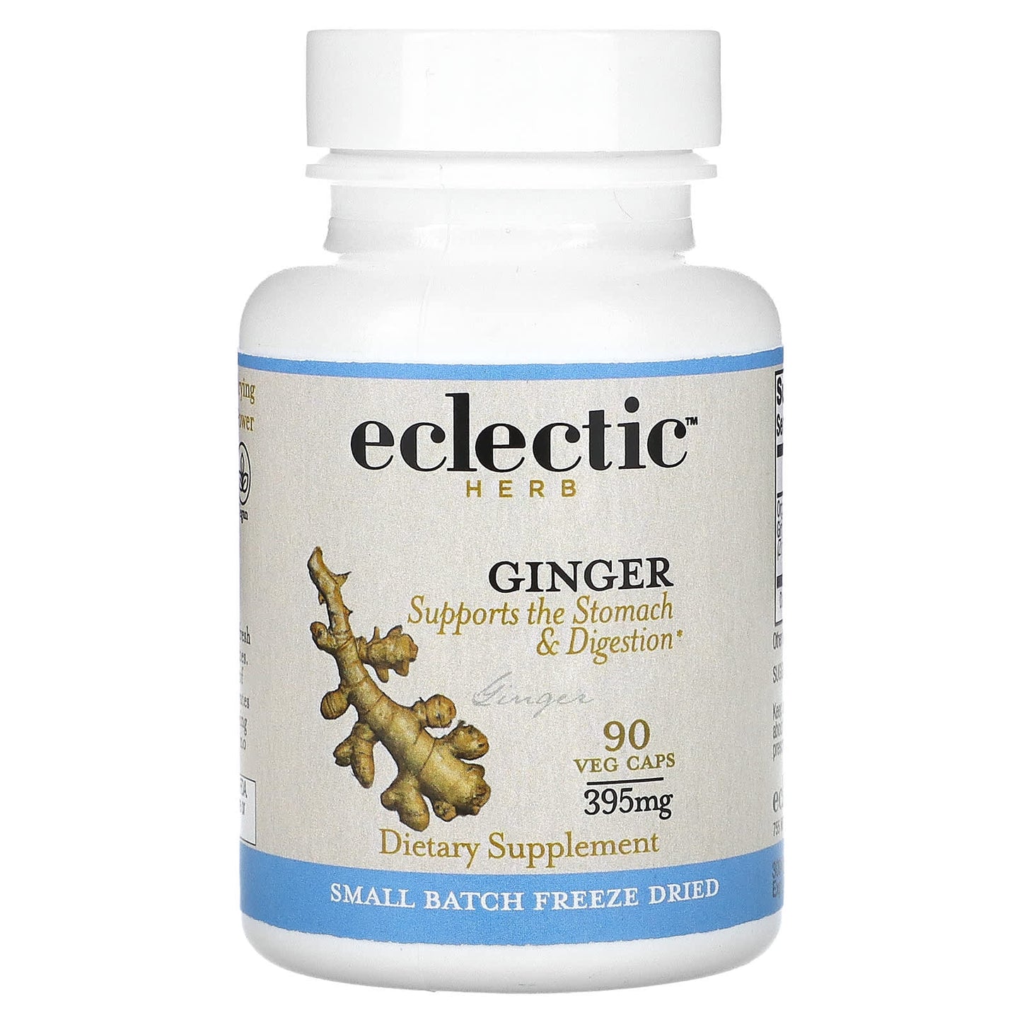 Eclectic Herb, Ginger 395mg COG FDU V-90, 90 CAPS UPC 023363309429 | HiLife Vitamins