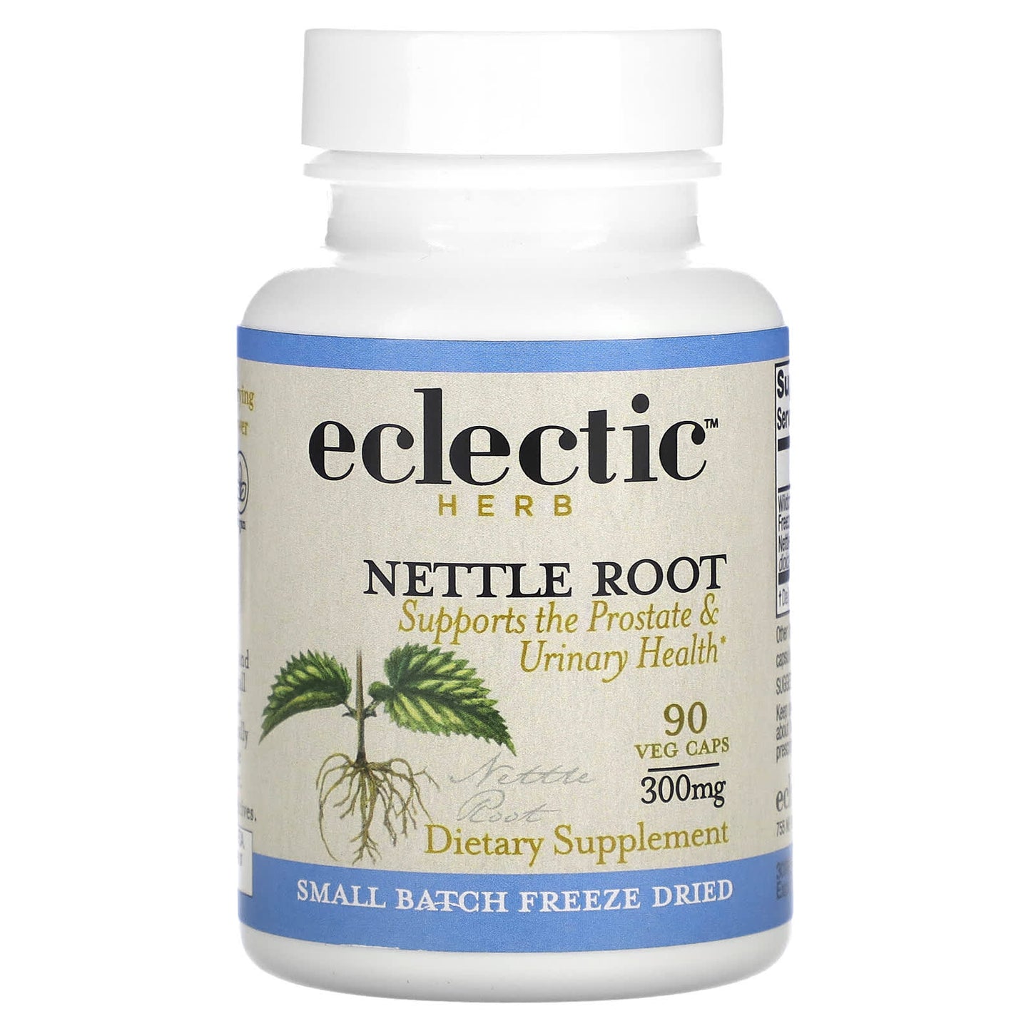 Eclectic Herb, Nettle Root, 300 mg, 90 Veg Caps UPC 023363309580 | HiLife Vitamins