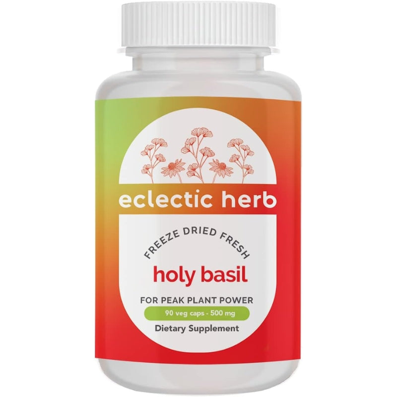 Eclectic Herb, Freeze Dried, Holy Basil, 90 Veg Capsules UPC 023363309733 | HiLife Vitamins