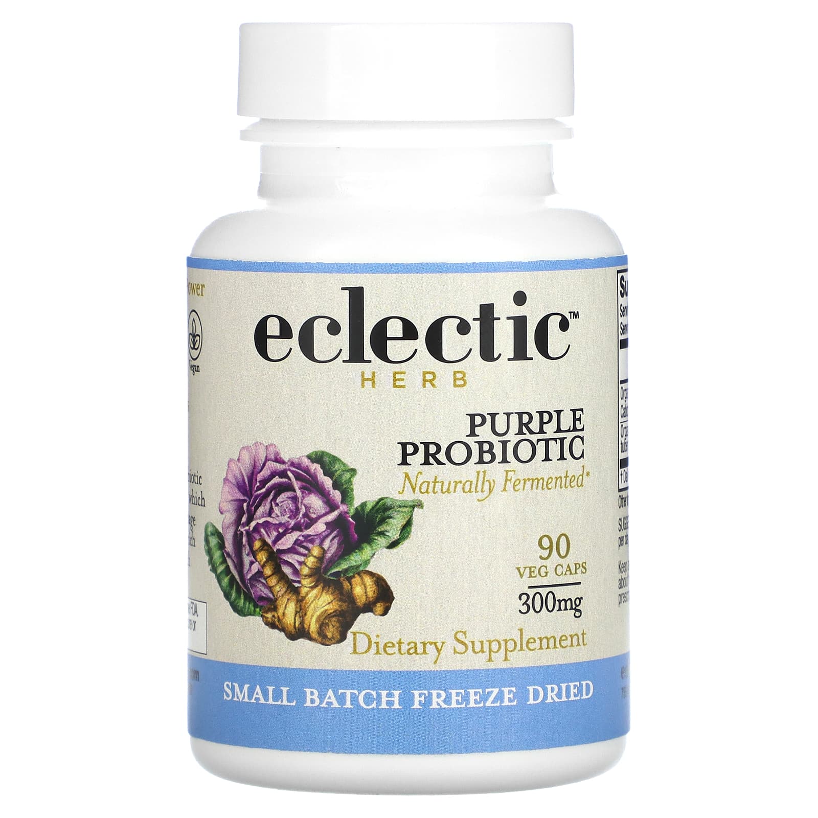 Eclectic Herb, Purple Probiotic FD V-90, 90 CAPS UPC 023363319107 | HiLife Vitamins