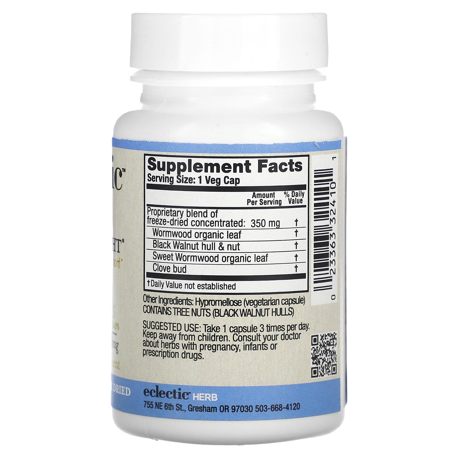Eclectic Herb, ParaFight FDC V-45, 45 CAPS UPC 023363324101 | HiLife Vitamins