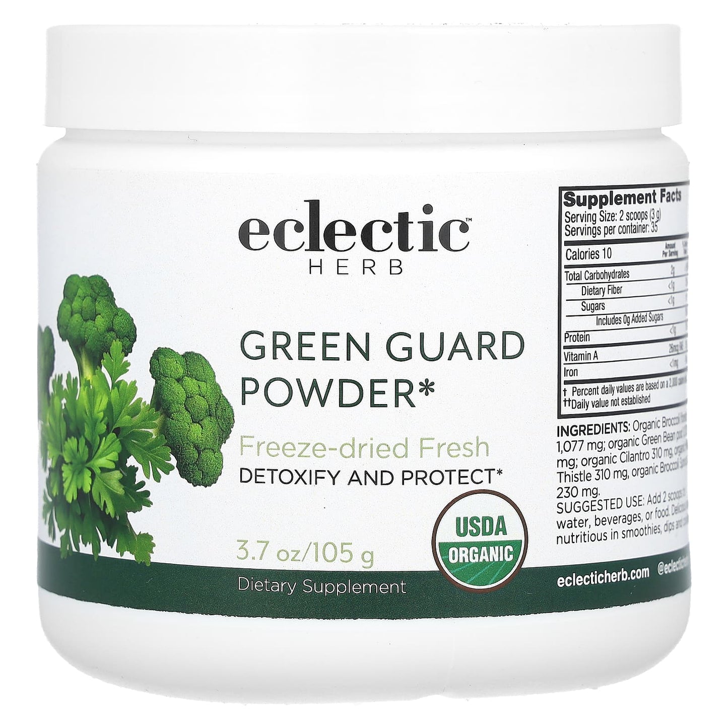 Eclectic Herb, Green Guard FDP 105gram, 105 GRAM UPC 023363371204 | HiLife Vitamins