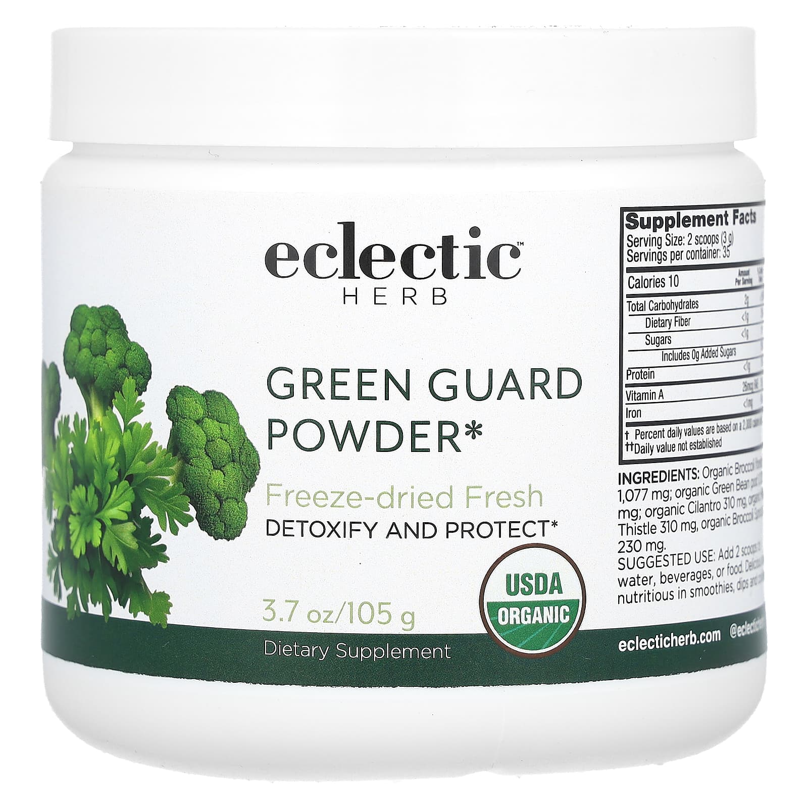 Eclectic Herb, Green Guard FDP 105gram, 105 GRAM UPC 023363371204 | HiLife Vitamins