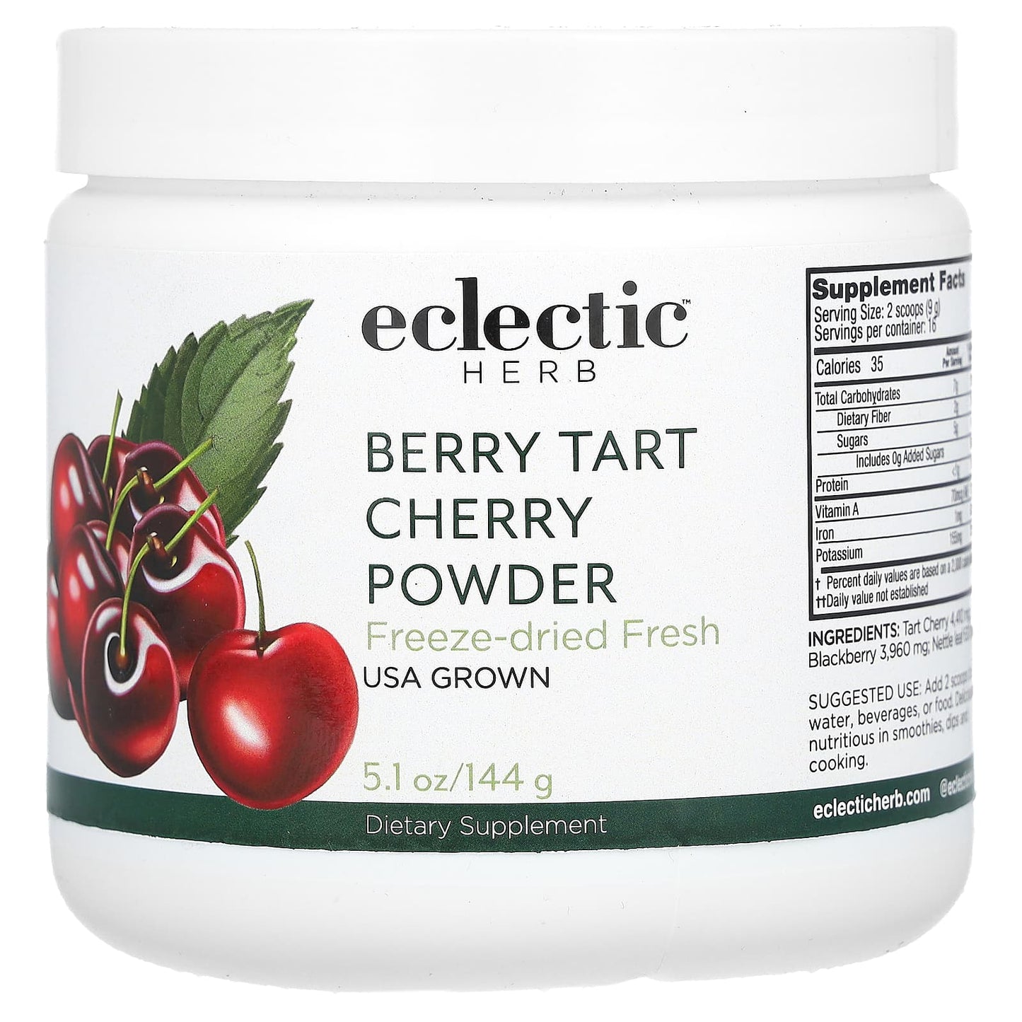 Eclectic Herb, Berry Tart Cherry FDP 144 gram, 144 GRAM UPC 023363371242 | HiLife Vitamins