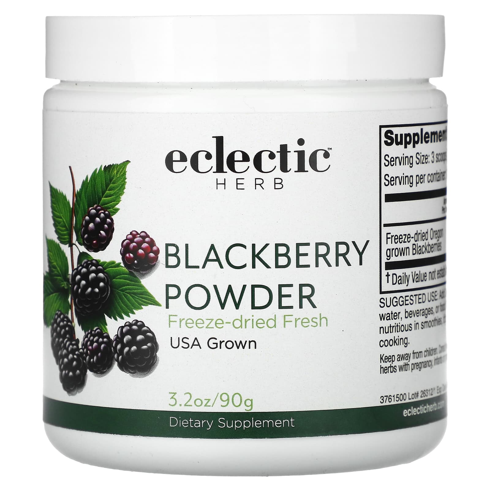 Eclectic Herb, Blackberry FDP 90gram, 90 GRAM UPC 023363376155 | HiLife Vitamins