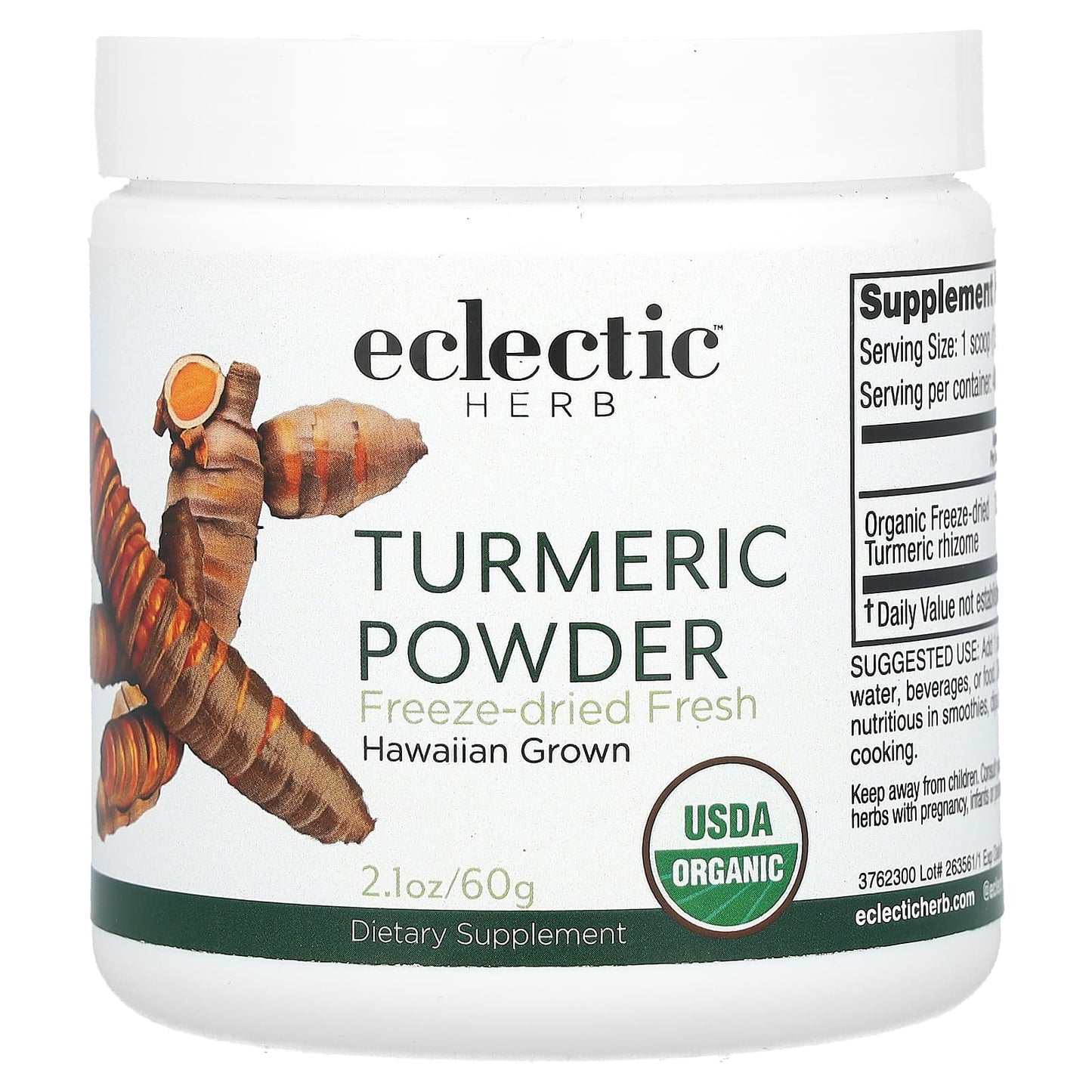 Eclectic Herb, Turmeric COG FDP 60gram, 60 GRAM UPC 023363376230 | HiLife Vitamins