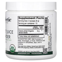 Eclectic Herb, Beet Juice Powder, 3.2 oz (90 g) UPC 023363379095 | HiLife Vitamins