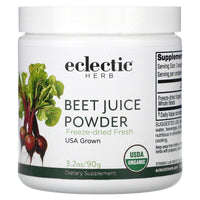 Eclectic Herb, Beet Juice Powder, 3.2 oz (90 g) UPC 023363379095 | HiLife Vitamins