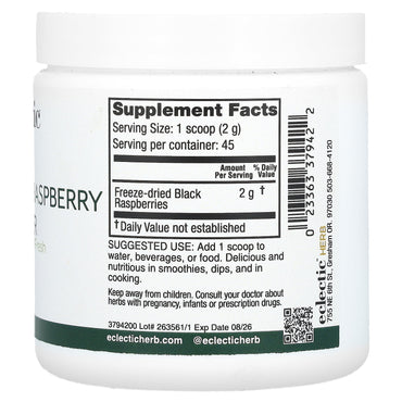 Eclectic Herb, Black Raspberry FDP 90gram, 90 GRAM UPC 023363379422 | HiLife Vitamins