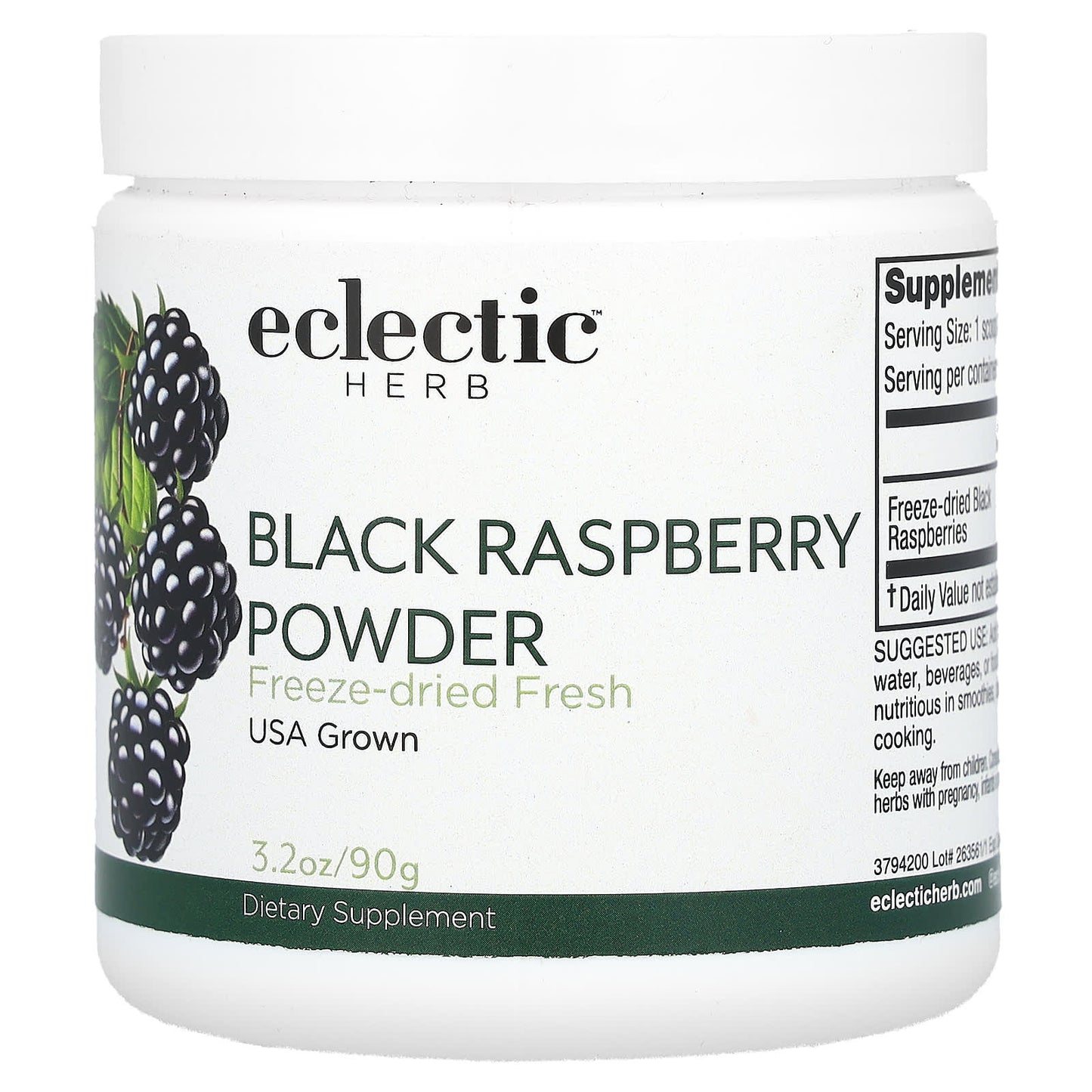 Eclectic Herb, Black Raspberry FDP 90gram, 90 GRAM UPC 023363379422 | HiLife Vitamins