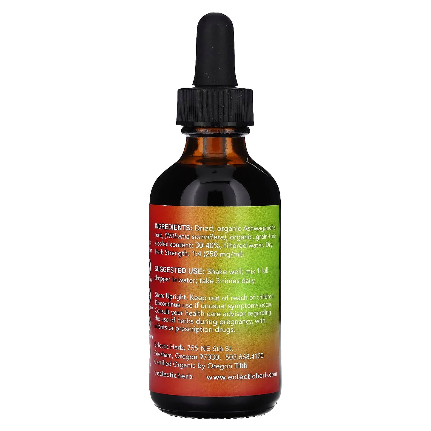 Eclectic Herb, Ashwagandha, 2 fl oz (60 ml) UPC 023363387977 | HiLife Vitamins