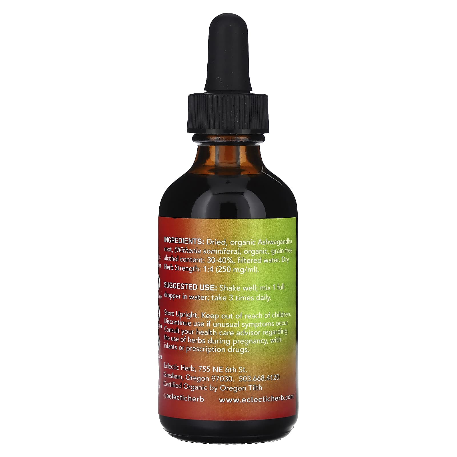 Eclectic Herb, Ashwagandha, 2 fl oz (60 ml) UPC 023363387977 | HiLife Vitamins