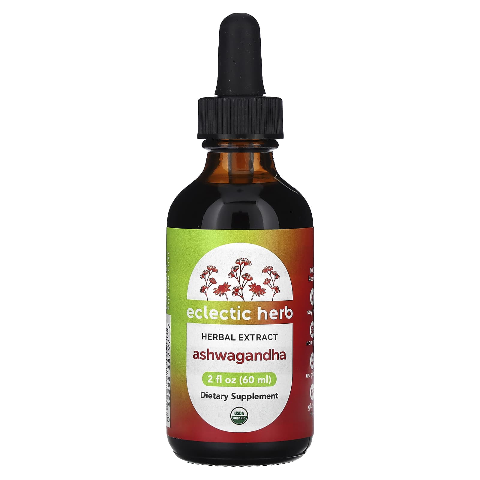 Eclectic Herb, Ashwagandha, 2 fl oz (60 ml) UPC 023363387977 | HiLife Vitamins