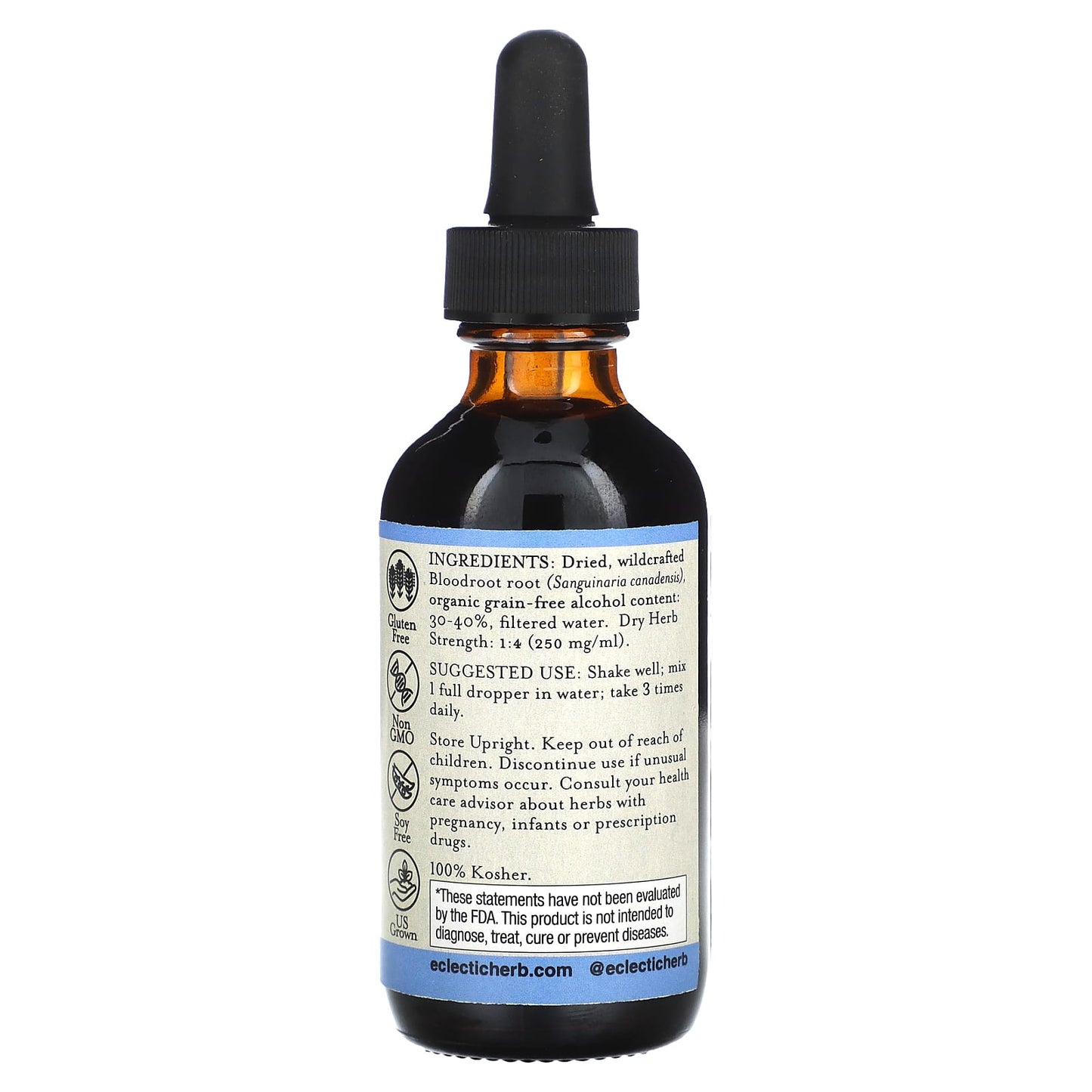Eclectic Herb, Bloodroot O 2oz, 2 OZ UPC 023363389513 | HiLife Vitamins