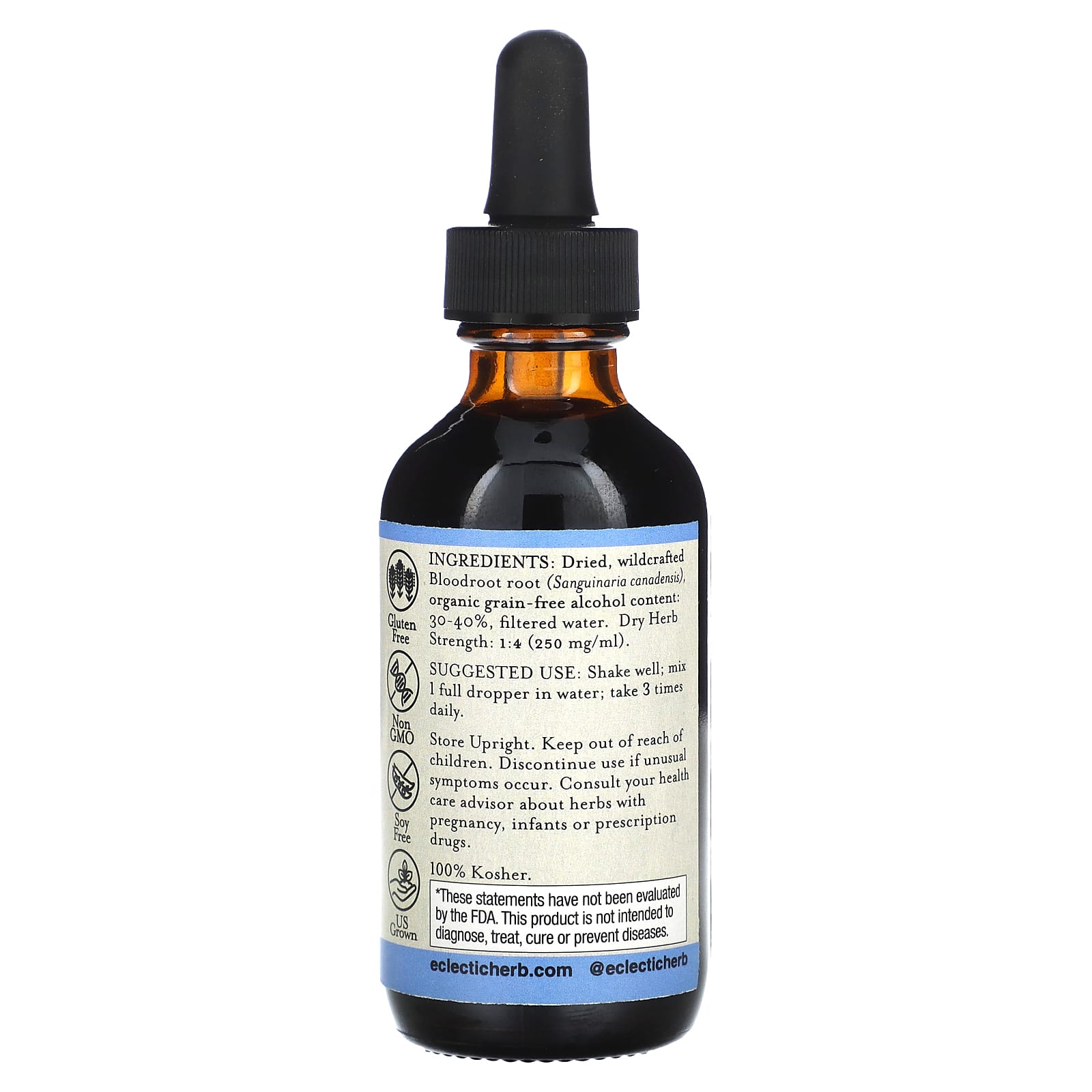 Eclectic Herb, Bloodroot O 2oz, 2 OZ UPC 023363389513 | HiLife Vitamins