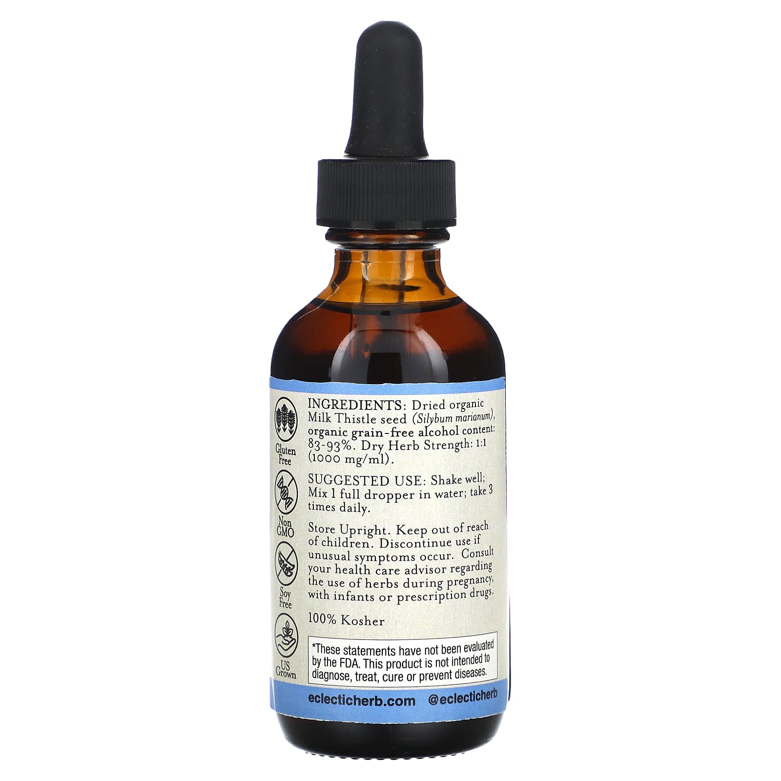Eclectic Herb, Milk Thistle O 2oz, 2 OZ UPC 023363389551 | HiLife Vitamins