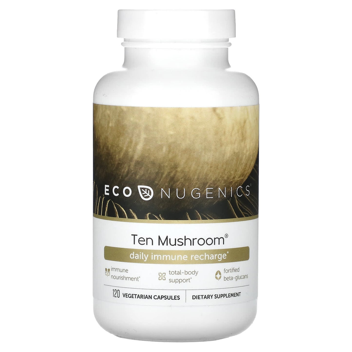 Econugenics, Ten Mushroom, 120 Vegetarian Capsules UPC 892985000157 | Hilife Vitamins