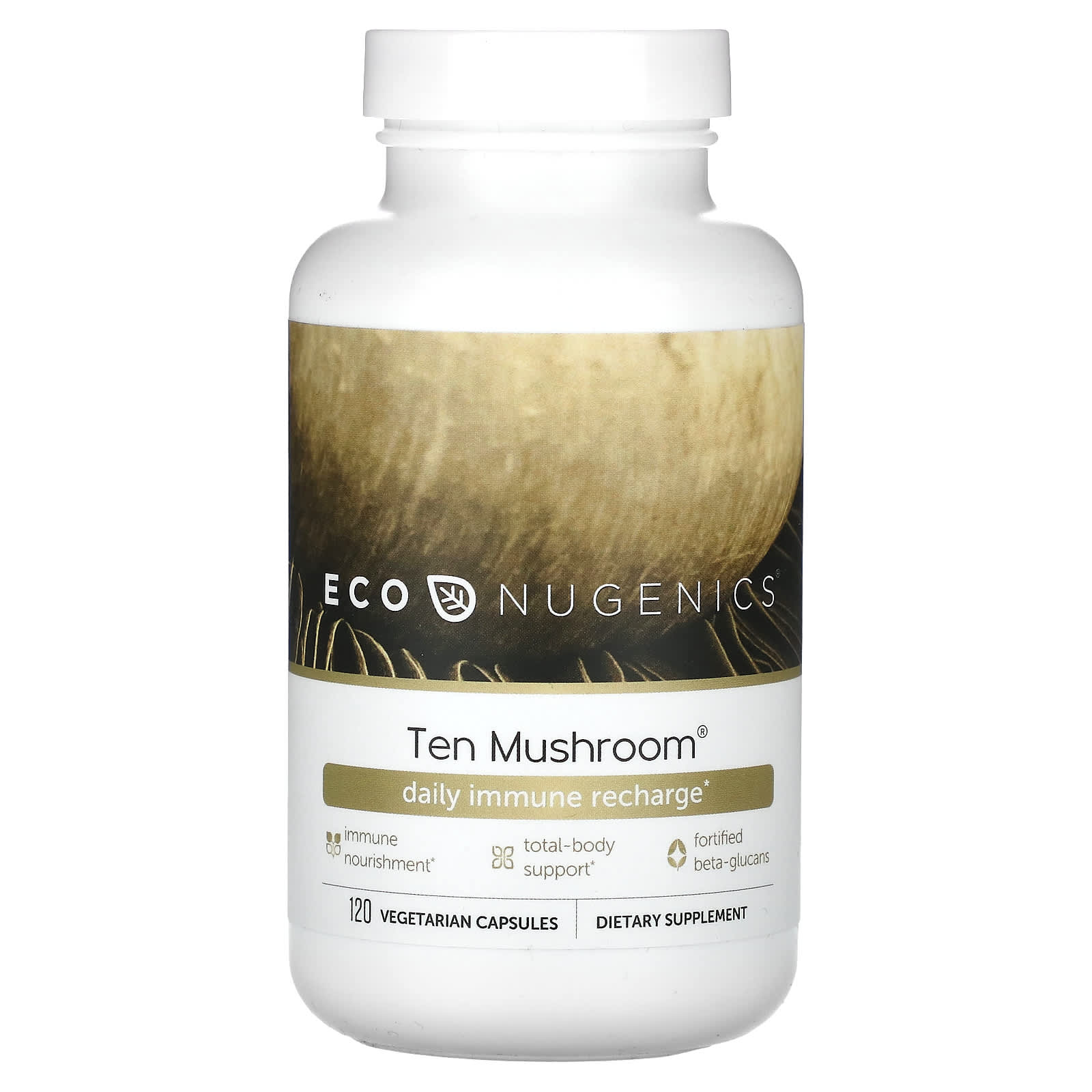 Econugenics, Ten Mushroom, 120 Vegetarian Capsules UPC 892985000157 | Hilife Vitamins