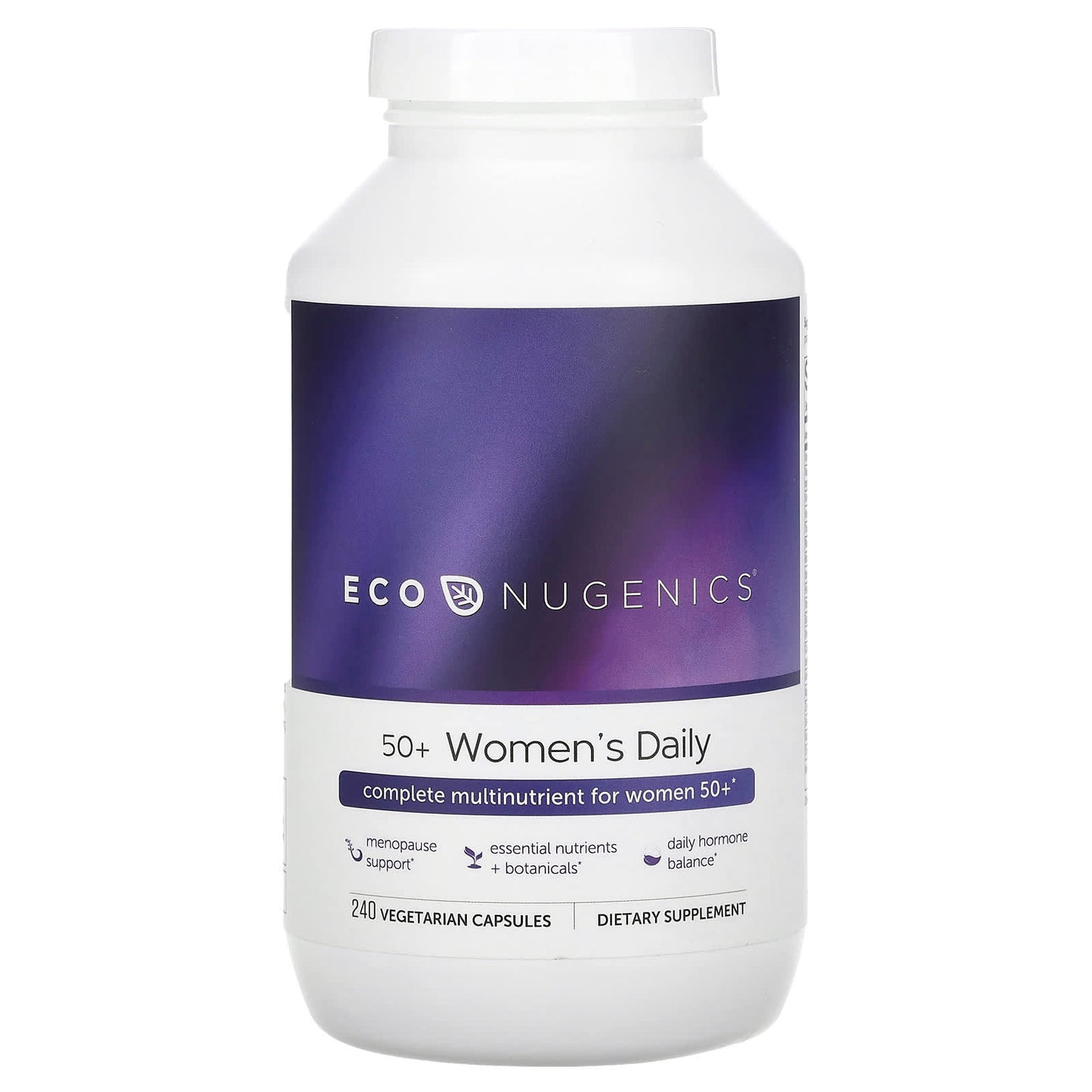 Econugenics, 50+ Women's Daily, 240 Vegetarian Capsules UPC 892985000515 | HiLife Vitamins