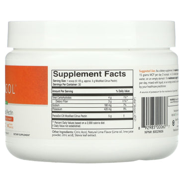Econugenics, PectaSol® Modified Citrus Pectin, Lime Infusion , 6.48 oz (184 g) UPC 892985000607 | HiLife Vitamins