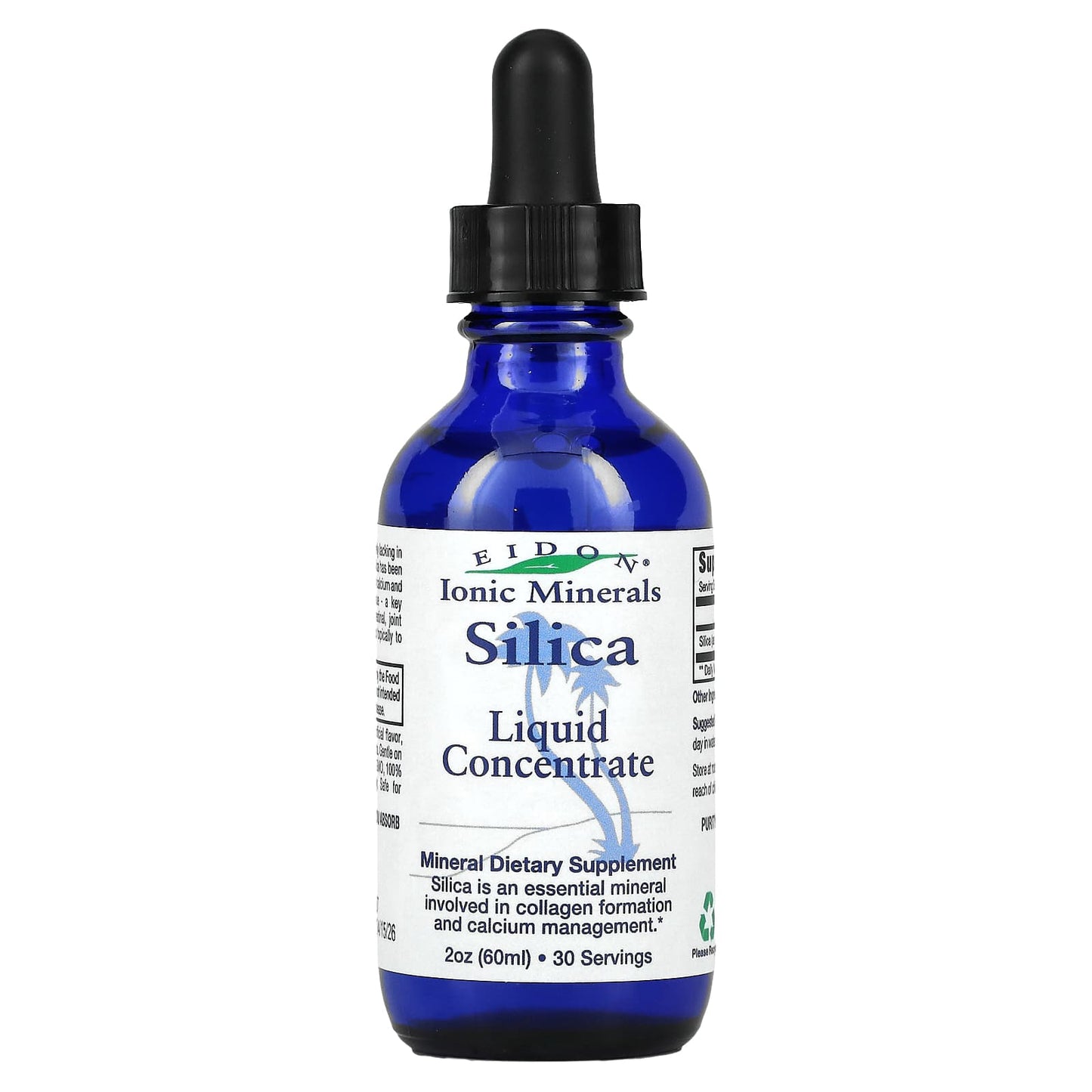Eidon Ionic Minerals, Silica, Liquid Concentrate, 2 Oz UPC 640923000260 | Hilife Vitamins