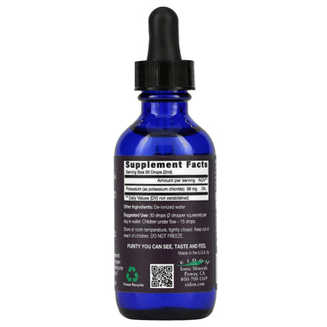 Eidon Ionic Minerals, Potassium Liquid Concentrate, 2 Oz UPC 640923000321 | Hilife Vitamins