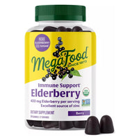 Megafood, Elderberry Immune Support, Berry, 54 Gummies UPC 051494104149 | HiLife Vitamins
