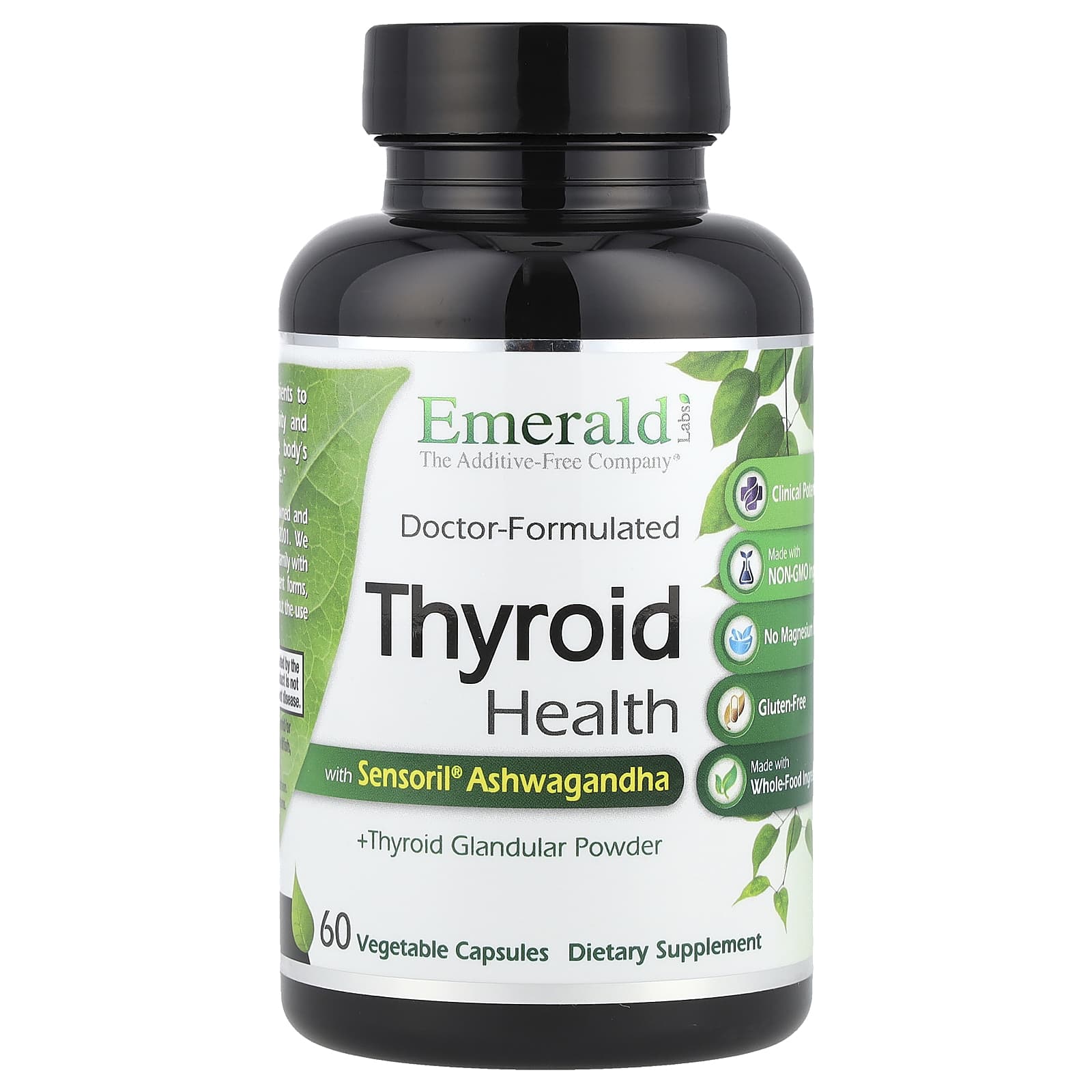 Emerald Laboratories, Thyroid Health, 60 Vegetable Capsules UPC 743650002245 | HiLife Vitamins