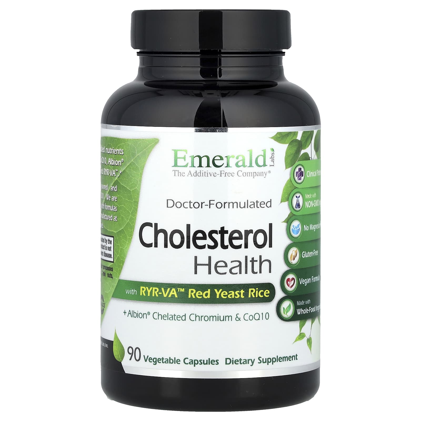 Emerald Laboratories, Cholesterol Health, 90 Vegetable Capsules UPC 743650002252 | HiLife Vitamins