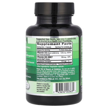 Emerald Laboratories, Vitamin D3 + K2, 60 Vegetable Caps UPC 743650003631 | HiLife Vitamins