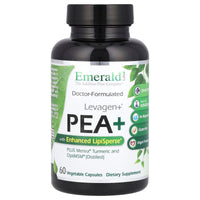 Emerald Laboratories, Levagen+® Pea+ with Enhanced LipiSperse®, 60 Vegetable Capsules UPC 743650003747 | HiLife Vitamins