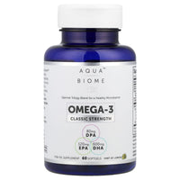 Enzymedica, Aqua Biome, Omega-3, Classic Strength, Lemon, 600 mg, 60 Softgels UPC 670480100103 | HiLife Vitamins