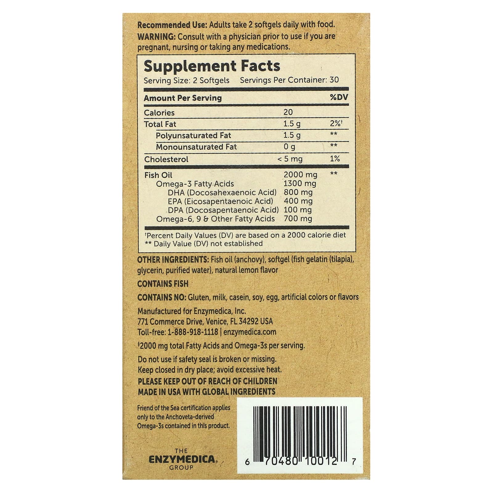 Enzymedica, Aqua Biome Maximum Strength, 60 Softgels UPC 670480100127 | HiLife Vitamins