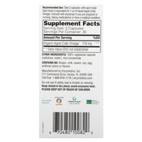 Enzymedica, Apple Cider Vinegar, 60 Capsules UPC 670480100820 | HiLife Vitamins