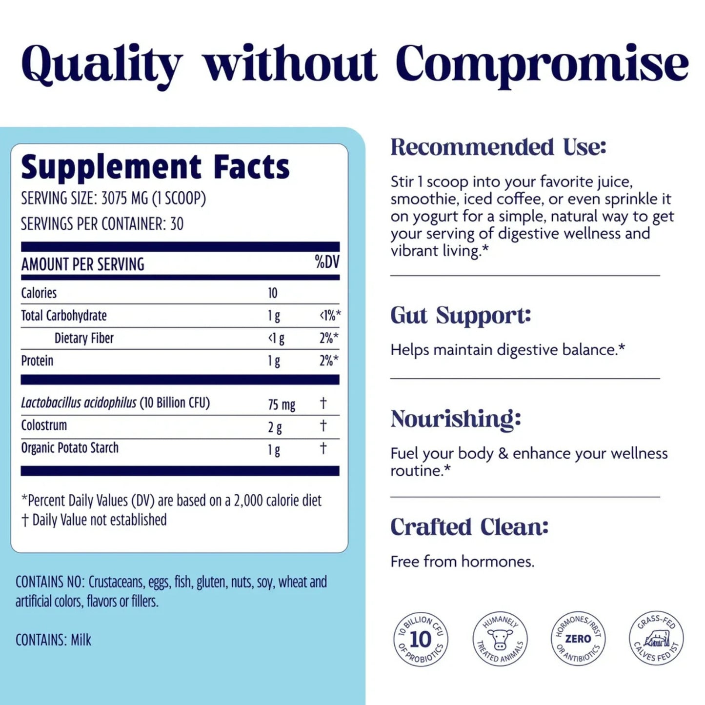 Enzymedica, Colostrum + Probiotics, 3.25 oz (92.25 g) UPC 670480101681 | HiLife Vitamins