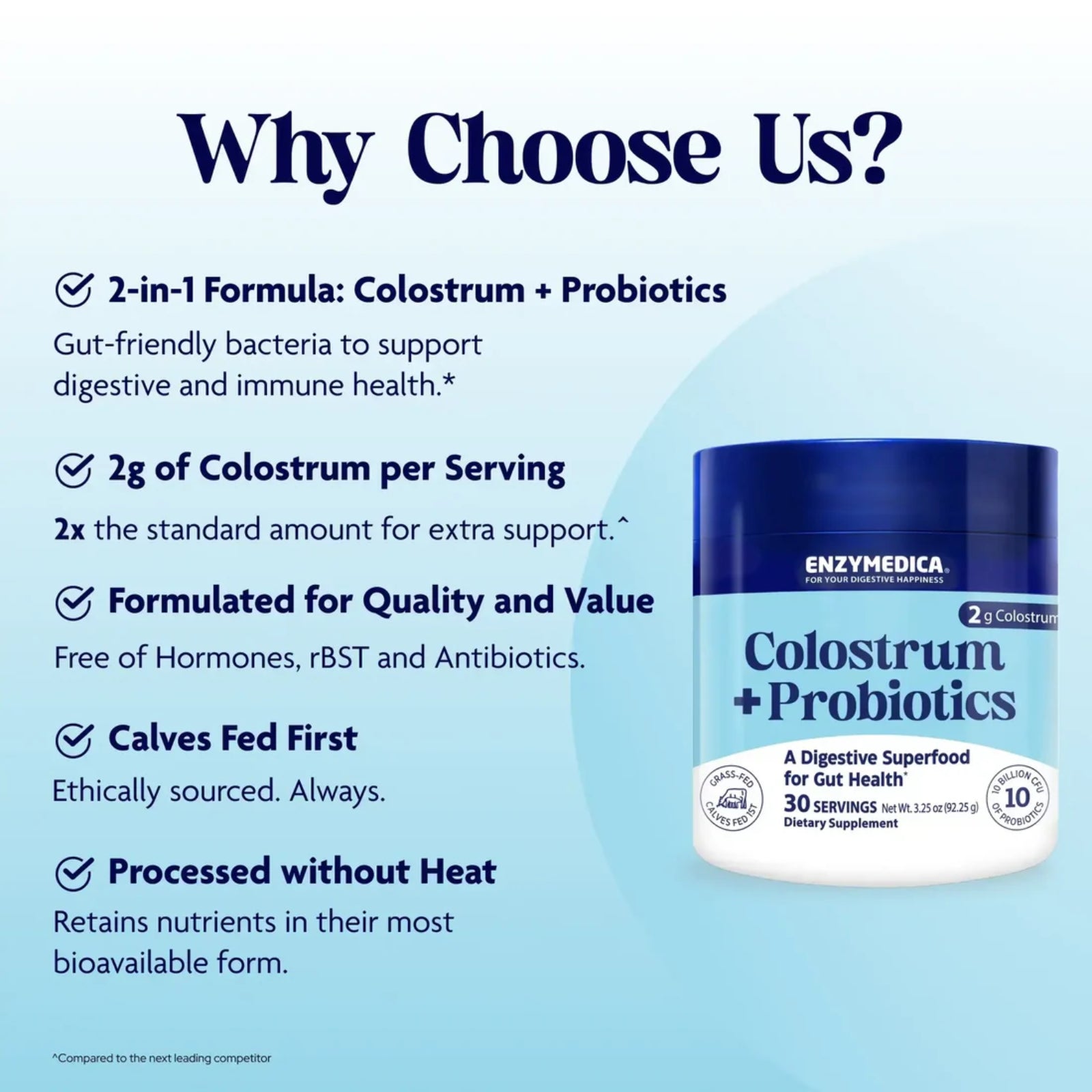 Enzymedica, Colostrum + Probiotics, 3.25 oz (92.25 g) UPC 670480101681 | HiLife Vitamins