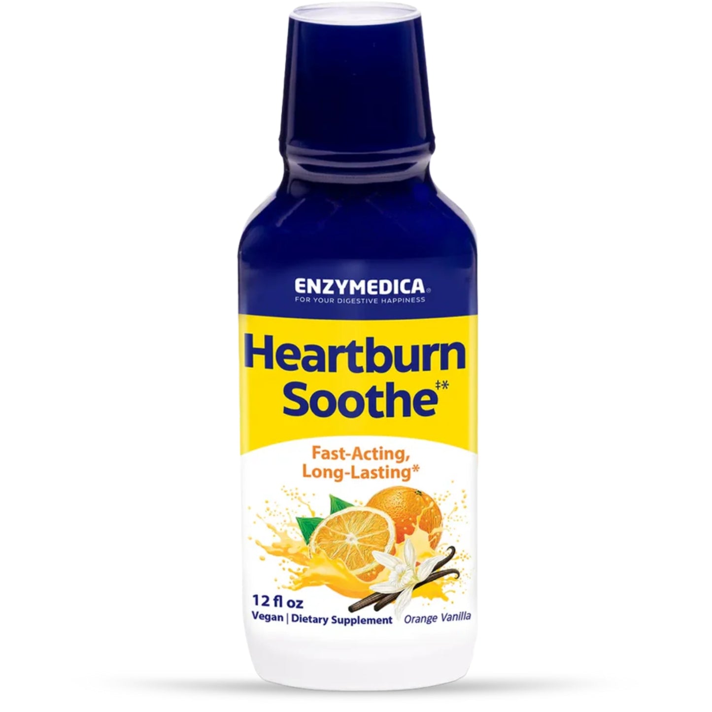 Enzymedica, Heartburn Soothe Liquid, Orange Vanilla Flavor, 12 fl oz UPC 670480101780 | HiLife Vitamins