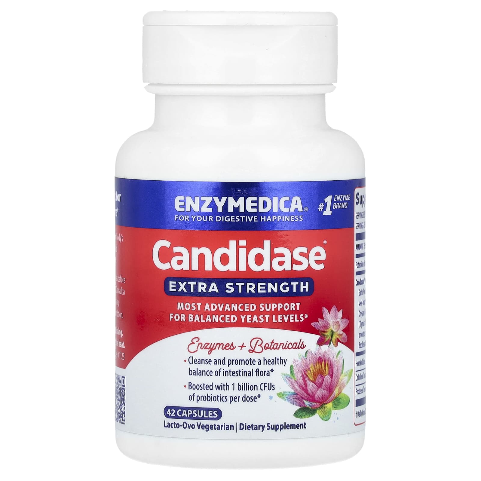 Enzymedica, Candidase Extra Strength, 42 Capsules UPC 670480130100 | HiLife Vitamins